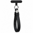 Silicone Dots Phone Lanyard | Mobile Phone Strap with Pop Holder &amp; Loop | Anti-Drop Neck Strap for Smartphones- Black | iCare