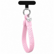 Silicone Dots Phone Lanyard | Mobile Phone Strap with Pop Holder &amp; Loop | Anti-Drop Neck Strap for Smartphones- Light Pink | iCare