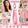 Silicone Dots Phone Lanyard | Mobile Phone Strap with Pop Holder &amp; Loop | Anti-Drop Neck Strap for Smartphones- Light Pink | iCare