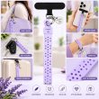Silicone Dots Phone Lanyard | Mobile Phone Strap with Pop Holder &amp; Loop | Anti-Drop Neck Strap for Smartphones-Lavender | iCare
