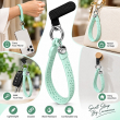 Silicone Dots Phone Lanyard | Mobile Phone Strap with Pop Holder &amp; Loop | Anti-Drop Neck Strap for Smartphones- Light Green | iCare