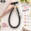 Silicone Animal Phone Lanyard | Cute Mobile Phone Strap with Pop Holder &amp; Loop | Anti-Drop Neck Strap-Black | iCare