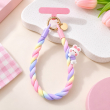 Silicone Animal Phone Lanyard | Cute Mobile Phone Strap with Pop Holder &amp; Loop | Anti-Drop Neck Strap-Purple | iCare