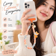 Silicone Animal Phone Lanyard | Cute Mobile Phone Strap with Pop Holder &amp; Loop | Anti-Drop Neck Strap-Pink | iCare