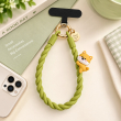 Silicone Animal Phone Lanyard | Cute Mobile Phone Strap with Pop Holder &amp; Loop | Anti-Drop Neck Strap-Green | iCare