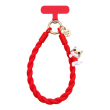 Silicone Animal Phone Lanyard | Cute Mobile Phone Strap with Pop Holder &amp; Loop | Anti-Drop Neck Strap-Red | iCare