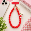 Silicone Animal Phone Lanyard | Cute Mobile Phone Strap with Pop Holder &amp; Loop | Anti-Drop Neck Strap-Red | iCare