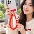 Silicone Animal Phone Lanyard | Cute Mobile Phone Strap with Pop Holder &amp; Loop | Anti-Drop Neck Strap-Red | iCare