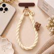 Silicone Animal Phone Lanyard | Cute Mobile Phone Strap with Pop Holder &amp; Loop | Anti-Drop Neck Strap-Beige 2 | iCare