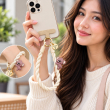 Silicone Animal Phone Lanyard | Cute Mobile Phone Strap with Pop Holder &amp; Loop | Anti-Drop Neck Strap-Beige | iCare