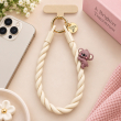 Silicone Animal Phone Lanyard | Cute Mobile Phone Strap with Pop Holder &amp; Loop | Anti-Drop Neck Strap-Beige | iCare