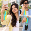 Silicone Leaf Double Sided Phone Lanyard | Cute Anti-Drop Mobile Neck Strap | iCare 