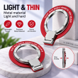 MagSafe Magnetic Phone Ring Holder | Metal Finger Grip &amp; Kickstand | 180&deg; Adjustable Detachable Mobile Stand | iCare