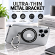 MagSafe Magnetic Phone Ring Holder | Metal Finger Grip &amp; Kickstand | 180&deg; Adjustable Detachable Mobile Stand | iCare