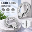 MagSafe Magnetic Phone Ring Holder | Metal Finger Grip &amp; Kickstand | 180&deg; Adjustable Detachable Mobile Stand | iCare