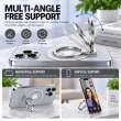 MagSafe Magnetic Phone Ring Holder | Metal Finger Grip &amp; Kickstand | 180&deg; Adjustable Detachable Mobile Stand | iCare