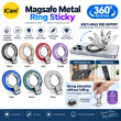 MagSafe Magnetic Phone Ring Holder | Metal Finger Grip &amp; Kickstand | 180&deg; Adjustable Detachable Mobile Stand | iCare
