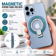 MagSafe Magnetic Phone Ring Holder | Metal Finger Grip &amp; Kickstand | 180&deg; Adjustable Detachable Mobile Stand | iCare