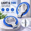 MagSafe Magnetic Phone Ring Holder | Metal Finger Grip &amp; Kickstand | 180&deg; Adjustable Detachable Mobile Stand | iCare