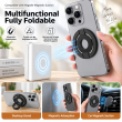 MagSafe Metal Ring 3-in-1 Dual Magnet Phone Holder | Magnetic Finger Grip, Kickstand &amp; Mobile Stand | MagSafe Essentials | iCare