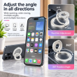 MagSafe Metal Ring 3-in-1 Dual Magnet Phone Holder | Magnetic Finger Grip, Kickstand &amp; Mobile Stand | MagSafe Essentials | iCare