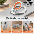 Magnetic Phone Ring Holder | Soft Silicone Finger Grip &amp; 360&deg; Adjustable Damping Foldable Stand | Vertical &amp; Horizontal Mobile Stand | iCare