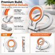 Magnetic Phone Ring Holder | Soft Silicone Finger Grip &amp; 360&deg; Adjustable Damping Foldable Stand | Vertical &amp; Horizontal Mobile Stand | iCare