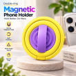 Silicone Magnetic Phone Holder | 360&deg; Rotating Ring Grip &amp; Desktop Stand | MagSafe Compatible Mobile Holder | Portable Phone Grip &amp; Kickstand | iCare