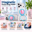 Silicone Magnetic Phone Holder | 360&deg; Rotating Ring Grip &amp; Desktop Stand | MagSafe Compatible Mobile Holder | Portable Phone Grip &amp; Kickstand | iCare