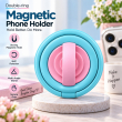 Silicone Magnetic Phone Holder | 360&deg; Rotating Ring Grip &amp; Desktop Stand | MagSafe Compatible Mobile Holder | Portable Phone Grip &amp; Kickstand | iCare