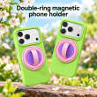 Silicone Magnetic Phone Holder | 360&deg; Rotating Ring Grip &amp; Desktop Stand | MagSafe Compatible Mobile Holder | Portable Phone Grip &amp; Kickstand | iCare