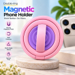 Silicone Magnetic Phone Holder | 360&deg; Rotating Ring Grip &amp; Desktop Stand | MagSafe Compatible Mobile Holder | Portable Phone Grip &amp; Kickstand | iCare