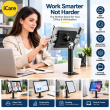 Universal Tablet Stand with Lock &amp; Key | Anti-Theft Secure Desktop Tablet Holder | Adjustable Metal Enclosure, Kiosk &amp; POS Counter Stand | iCare