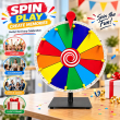 Universal Spinning Prize Wheel Desktop Display Stand with LED Light | Promotional Game Wheel for Events, Marketing, Lucky Draw &amp; Advertising | iCare