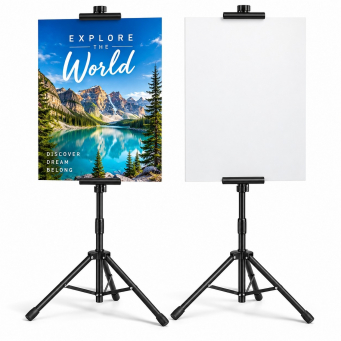 Universal Advertising Display Stand | Adjustable Tripod Promotional Stand | Portable Sign Board &amp; Poster Display Holder for Events, Shops &amp; Exhibitions | iCare