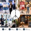 Universal Advertising Display Stand | Adjustable Tripod Promotional Stand | Portable Sign Board &amp; Poster Display Holder for Events, Shops &amp; Exhibitions | iCare