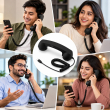 Retro Phone Handset with Type-C Connector | Wired Mobile Phone Receiver &amp; Microphone | C-Port Handset for Smartphones | Volume Control, Hands-Free Calling &amp; Comfortable Network Phone Receiver | iCare