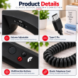 Retro Phone Handset with Type-C Connector | Wired Mobile Phone Receiver &amp; Microphone | C-Port Handset for Smartphones | Volume Control, Hands-Free Calling &amp; Comfortable Network Phone Receiver | iCare