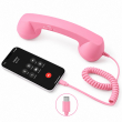 Retro Phone Handset with Type-C Connector | Wired Mobile Phone Receiver &amp; Microphone | C-Port Handset for Smartphones | Volume Control, Hands-Free Calling &amp; Comfortable Network Phone Receiver | iCare
