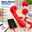 Retro Phone Handset with Type-C Connector | Wired Mobile Phone Receiver &amp; Microphone | C-Port Handset for Smartphones | Volume Control, Hands-Free Calling &amp; Comfortable Network Phone Receiver | iCare