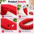 Retro Phone Handset with Type-C Connector | Wired Mobile Phone Receiver &amp; Microphone | C-Port Handset for Smartphones | Volume Control, Hands-Free Calling &amp; Comfortable Network Phone Receiver | iCare