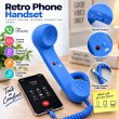 Retro Phone Handset with Type-C Connector | Wired Mobile Phone Receiver &amp; Microphone | C-Port Handset for Smartphones | Volume Control, Hands-Free Calling &amp; Comfortable Network Phone Receiver | iCare