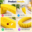 Retro Phone Handset with Type-C Connector | Wired Mobile Phone Receiver &amp; Microphone | C-Port Handset for Smartphones | Volume Control, Hands-Free Calling &amp; Comfortable Network Phone Receiver | iCare
