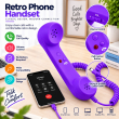 Retro Phone Handset with Type-C Connector | Wired Mobile Phone Receiver &amp; Microphone | C-Port Handset for Smartphones | Volume Control, Hands-Free Calling &amp; Comfortable Network Phone Receiver | iCare