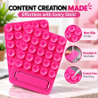Universal 25-Suction Silicone Phone Holder | Suction Cup Mount with Bracket | Waterproof Non-Slip Sticky Phone Grip | iCare