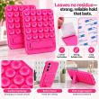 Universal 25-Suction Silicone Phone Holder | Suction Cup Mount with Bracket | Waterproof Non-Slip Sticky Phone Grip | iCare