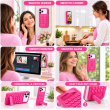 Universal 25-Suction Silicone Phone Holder | Suction Cup Mount with Bracket | Waterproof Non-Slip Sticky Phone Grip | iCare