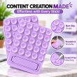 Universal 25-Suction Silicone Phone Holder | Suction Cup Mount with Bracket | Waterproof Non-Slip Sticky Phone Grip | iCare