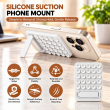 Magnetic Suction Phone Stand with 25 Reusable Silicone Vacuum Suckers | Washable Magnetic Phone Holder | Hands-Free Mobile Stand| iCare 