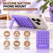 Magnetic Suction Phone Stand with 25 Reusable Silicone Vacuum Suckers | Washable Magnetic Phone Holder | Hands-Free Mobile Stand| iCare 